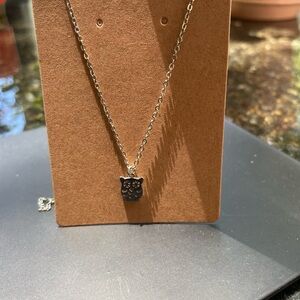 Silver Owl Pendant Necklace